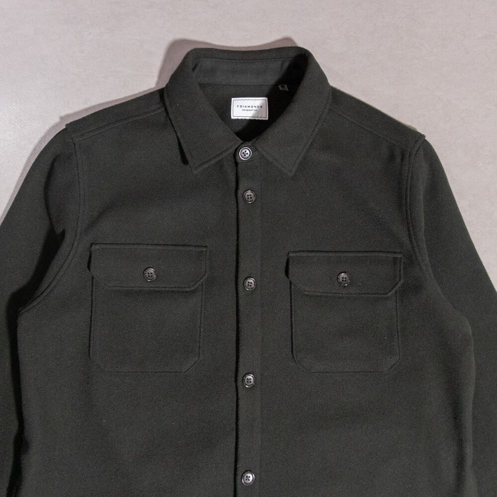 7 Diamonds Men's Black Shirt Jacket Like New!! - Picture 2 of 4